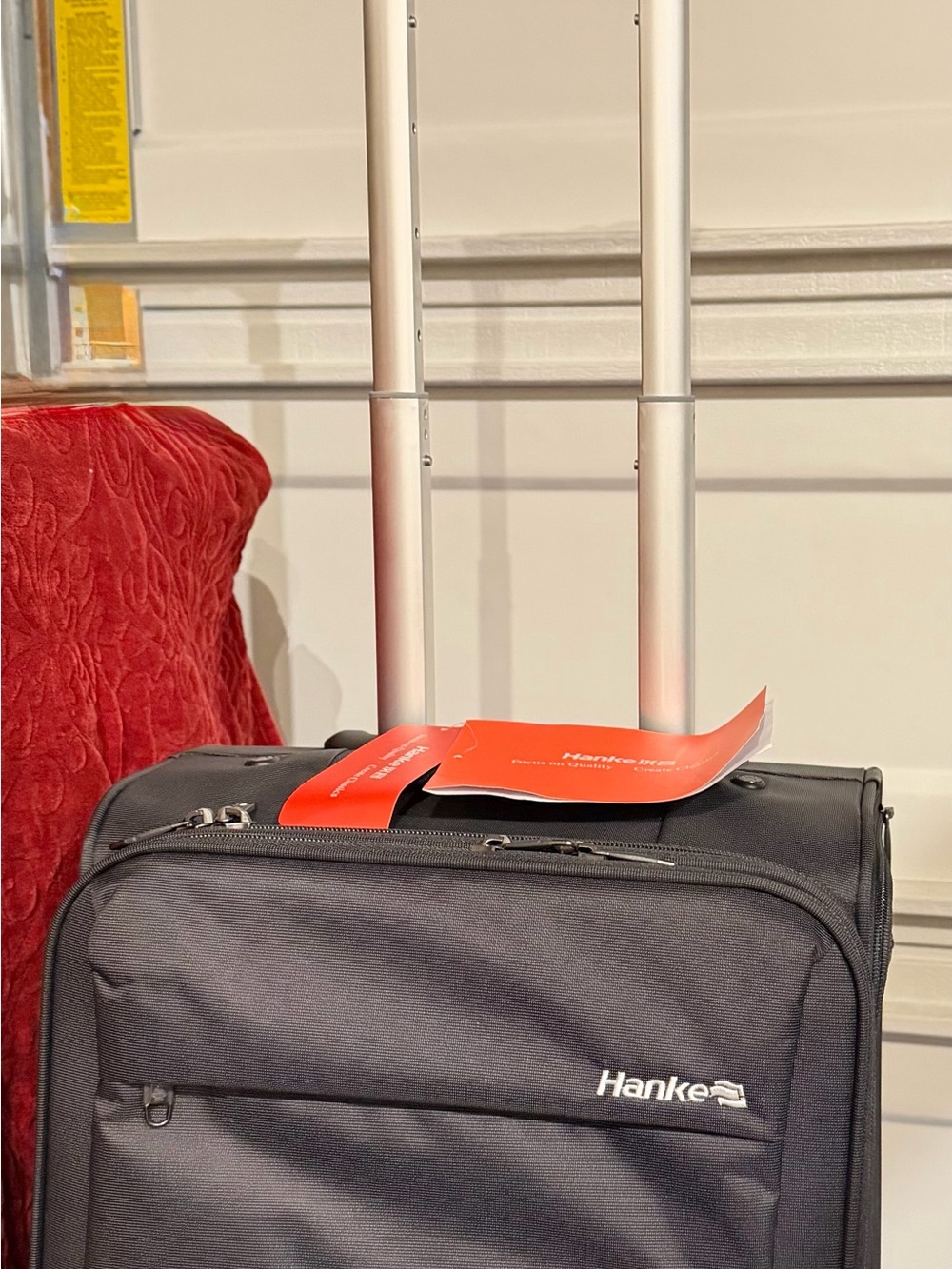 Black Rolling Carry-On Luggage with Telescopic Handle